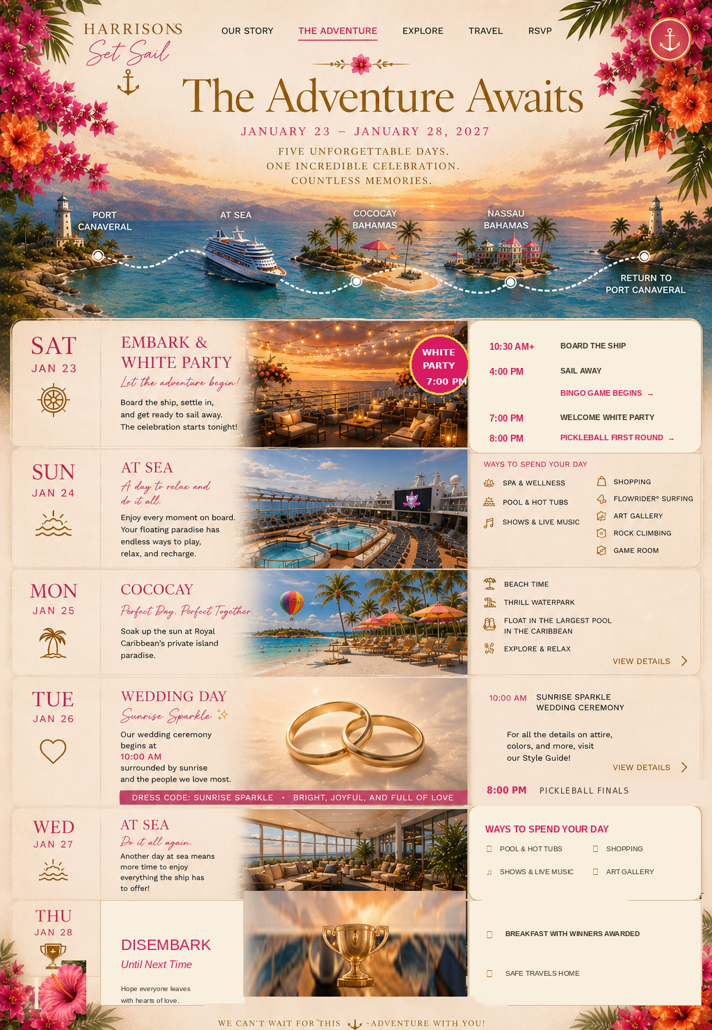 The Adventure cruise itinerary