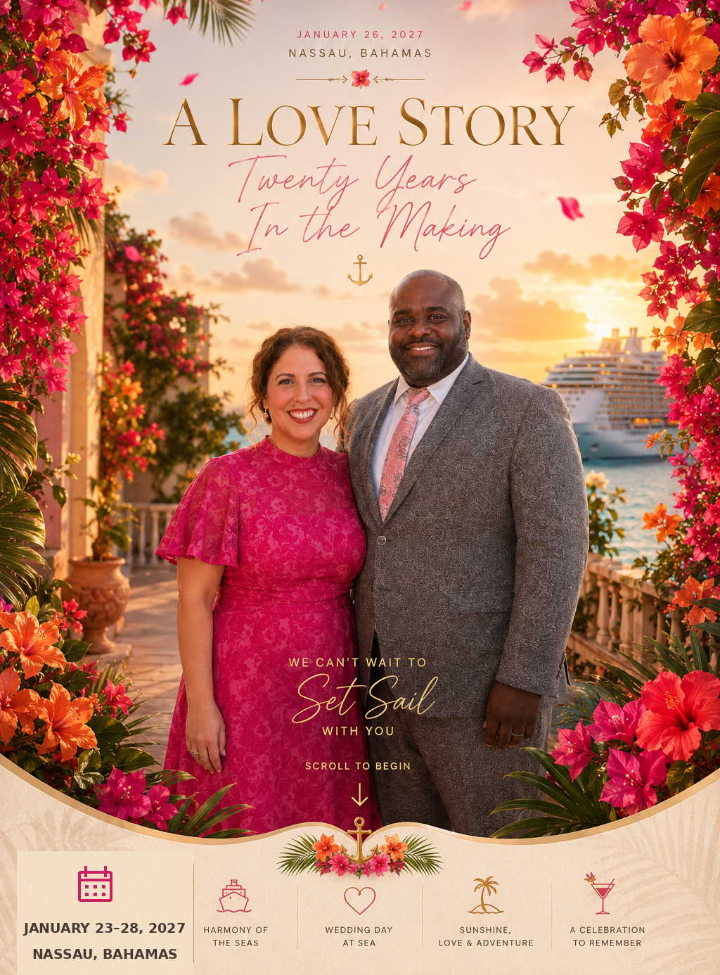 Julia and Wesley wedding invitation landing page